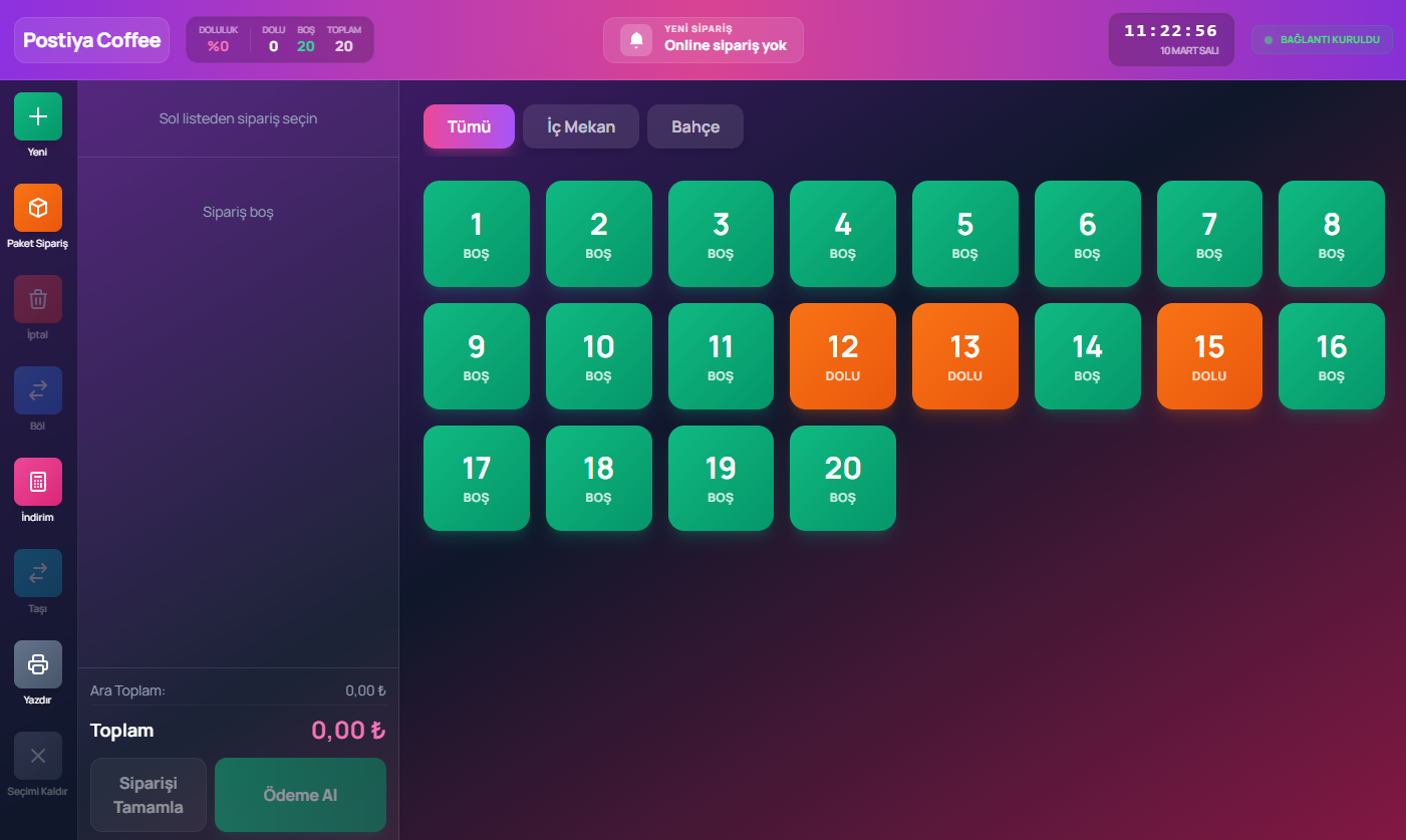 Postiya POS System Mockup